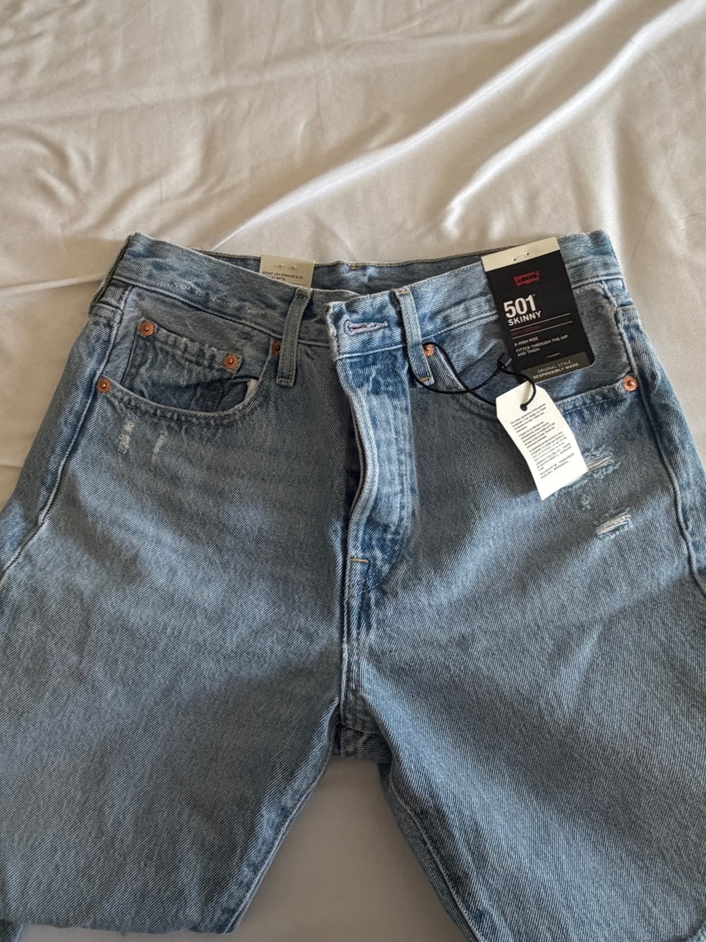 Levi's 501 Skinny Men's Light Blue Denim Jeans